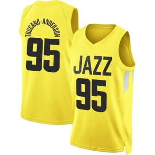Youth Juan Toscano-Anderson Utah Jazz Gold Swingman 2022/23 City Edition Jersey
