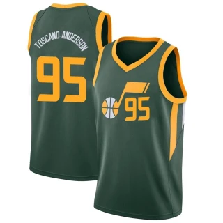 Youth Juan Toscano-Anderson Utah Jazz Green Swingman 2018/19 Jersey - City Edition