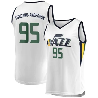 Youth Juan Toscano-Anderson Utah Jazz White Fast Break Jersey - Association Edition