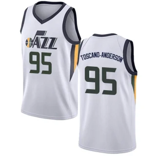 Youth Juan Toscano-Anderson Utah Jazz White Swingman Jersey - Association Edition