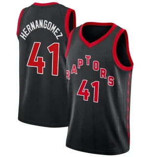 Youth Juancho Hernangomez Toronto Raptors Black Swingman Jordan Brand 2020/21 Jersey - Statement Edition