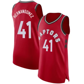Youth Juancho Hernangomez Toronto Raptors Red Authentic Jersey - Icon Edition