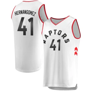 Youth Juancho Hernangomez Toronto Raptors White Fast Break Jersey - Association Edition