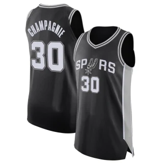 Youth Julian Champagnie San Antonio Spurs Black Authentic Jersey - Icon Edition