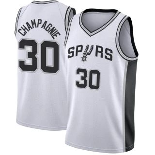 Youth Julian Champagnie San Antonio Spurs White Fast Break Jersey - Association Edition