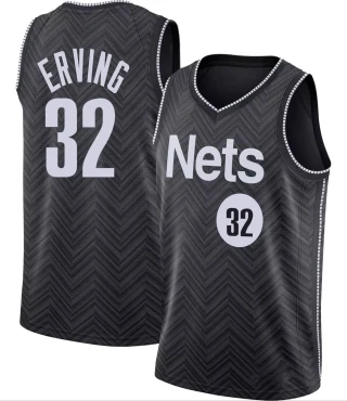 Youth Julius Erving Brooklyn Nets Black Swingman 2020/21 Jersey - Earned Edition