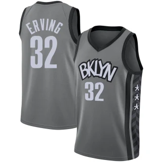 Youth Julius Erving Brooklyn Nets Gray Swingman Jordan Brand 2020/21 Jersey - Statement Edition