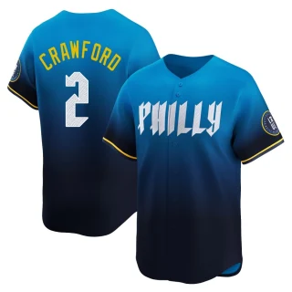 Youth Justin Crawford Philadelphia Phillies Blue Limited 2024 City Connect Jersey
