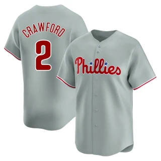 Youth Justin Crawford Philadelphia Phillies Gray Limited Away Jersey