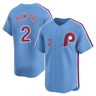 Youth Justin Crawford Philadelphia Phillies Light Blue Limited Alternate Jersey