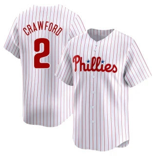 Youth Justin Crawford Philadelphia Phillies White Limited Home Jersey