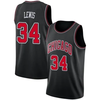 Youth Justin Lewis Chicago Bulls Black Swingman Jersey - Statement Edition