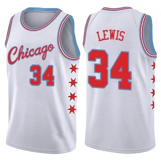 Youth Justin Lewis Chicago Bulls White Swingman Jersey - City Edition