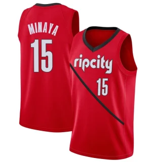 Youth Justin Minaya Portland Trail Blazers Red Swingman 2018/19 Jersey - Earned Edition