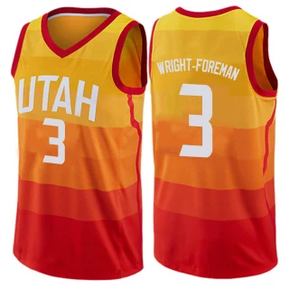 Youth Justin Wright-Foreman Utah Jazz Orange Swingman Jersey - City Edition