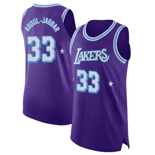 Youth Kareem Abdul-Jabbar Los Angeles Lakers Purple Authentic 2021/22 Jersey - City Edition