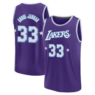 Youth Kareem Abdul-Jabbar Los Angeles Lakers Purple Fast Break 2021/22 Replica City Edition Jersey