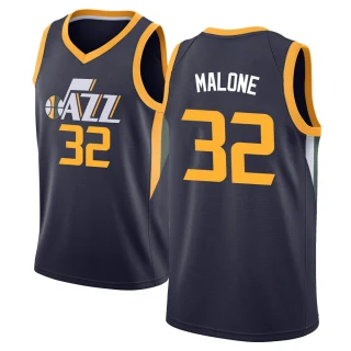 Youth Karl Malone Utah Jazz Navy Swingman Jersey - Icon Edition