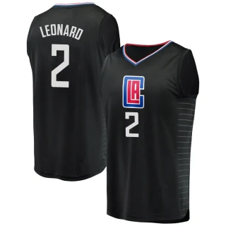 Youth Kawhi Leonard Los Angeles Clippers Black Fast Break Jersey - Statement Edition