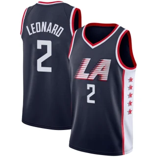 Youth Kawhi Leonard Los Angeles Clippers Navy Swingman 2018/19 Jersey - City Edition