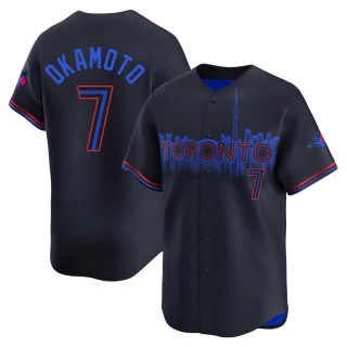 Youth Kazuma Okamoto Toronto Blue Jays Black Limited 2024 City Connect Jersey