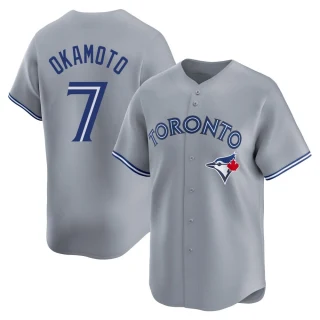Youth Kazuma Okamoto Toronto Blue Jays Gray Limited Away Jersey
