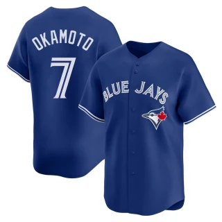 Youth Kazuma Okamoto Toronto Blue Jays Royal Limited Alternate Jersey