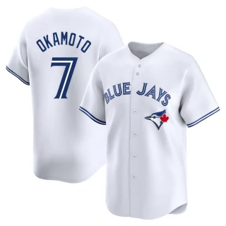 Youth Kazuma Okamoto Toronto Blue Jays White Limited Home Jersey
