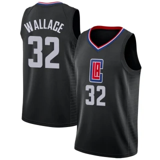 Youth Keaton Wallace Los Angeles Clippers Black Swingman Jersey - Statement Edition