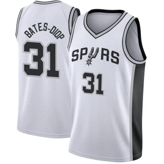 Youth Keita Bates-Diop San Antonio Spurs White Fast Break Jersey - Association Edition