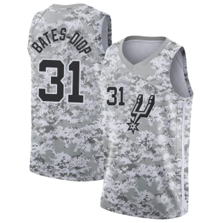Youth Keita Bates-Diop San Antonio Spurs White Swingman 2018/19 Jersey - Earned Edition
