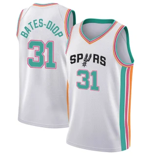 Youth Keita Bates-Diop San Antonio Spurs White Swingman 2021/22 City Edition Jersey