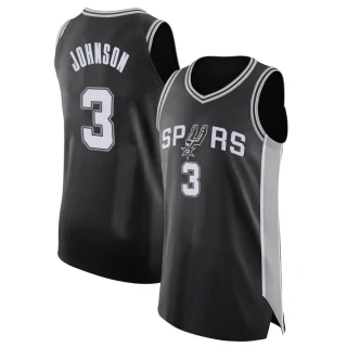 Youth Keldon Johnson San Antonio Spurs Black Authentic Jersey - Icon Edition