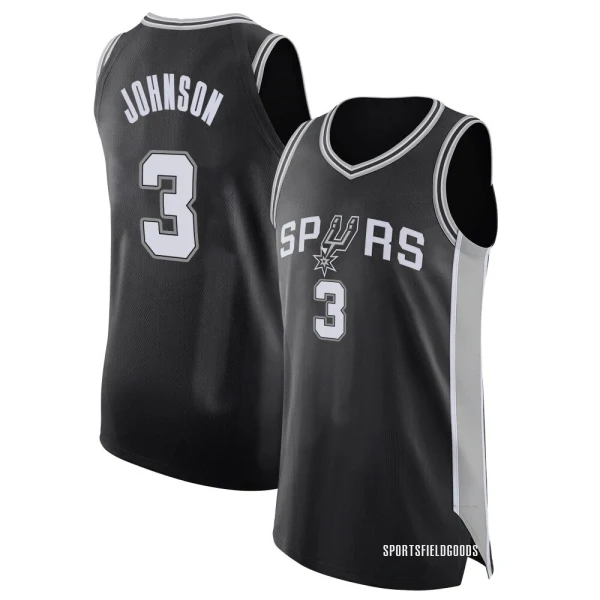 Youth Keldon Johnson San Antonio Spurs Black Authentic Jersey - Icon Edition
