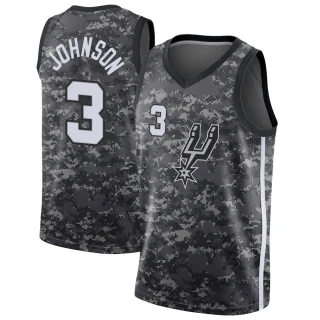 Youth Keldon Johnson San Antonio Spurs Black Swingman Jersey - City Edition