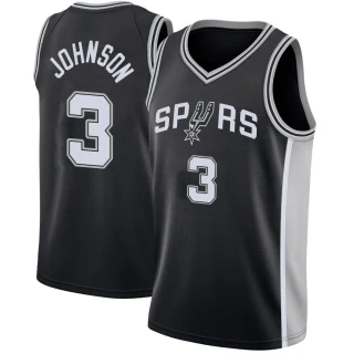 Youth Keldon Johnson San Antonio Spurs Black Swingman Jersey - Icon Edition