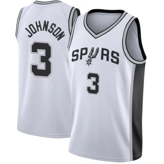 Youth Keldon Johnson San Antonio Spurs White Fast Break Jersey - Association Edition