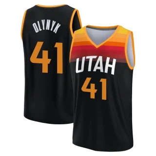 Youth Kelly Olynyk Utah Jazz Black Fast Break 2021/22 Replica City Edition Jersey