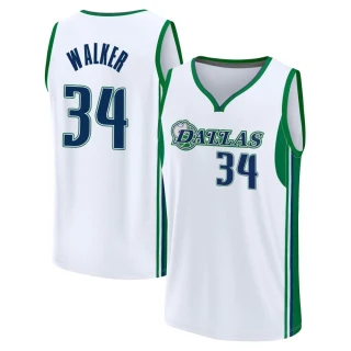 Youth Kemba Walker Dallas Mavericks White Fast Break 2021/22 Replica City Edition Jersey