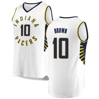 Youth Kendall Brown Indiana Pacers White Fast Break Jersey - Association Edition