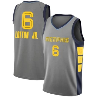 Youth Kenneth Lofton Jr. Memphis Grizzlies Gray Swingman 2018/19 Jersey - City Edition