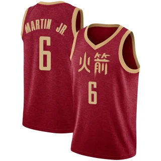 Youth Kenyon Martin Jr. Houston Rockets Red Swingman 2018/19 Jersey - City Edition