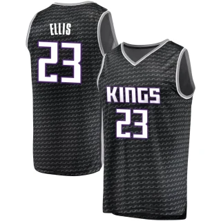 Youth Keon Ellis Sacramento Kings Black Fast Break Jersey - Statement Edition