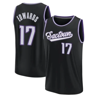 Youth Kessler Edwards Sacramento Kings Black Fast Break 2021/22 Replica City Edition Jersey