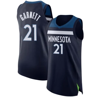 Youth Kevin Garnett Minnesota Timberwolves Navy Authentic Jersey - Icon Edition