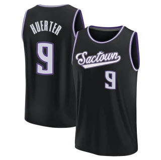 Youth Kevin Huerter Sacramento Kings Black Fast Break 2021/22 Replica City Edition Jersey