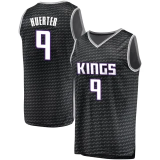 Youth Kevin Huerter Sacramento Kings Black Fast Break Jersey - Statement Edition