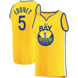 Youth Kevon Looney Golden State Warriors Gold Fast Break 2019/20 Jersey - Statement Edition