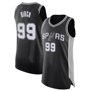 Youth Khem Birch San Antonio Spurs Black Authentic Jersey - Icon Edition