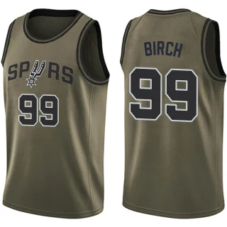 Youth Khem Birch San Antonio Spurs Green Swingman Salute to Service Jersey